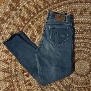 Vintage Lee Women’s High Rise Slim Jeans - Deep Blue